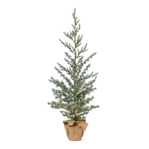 Park Hill Blue Cedar Tree with Micro Lights - 48" - Image 4