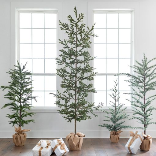 Park Hill Noble Fir Front Porch Tree in Burlap Bag - 90"