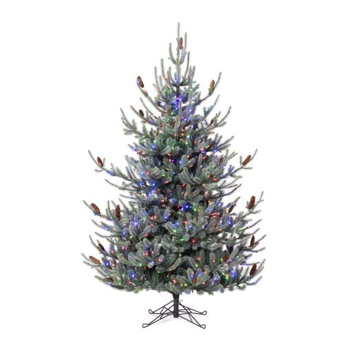 Park Hill Blue Spruce Christmas Tree 7.5' Clear and Multi Lights - Image 6