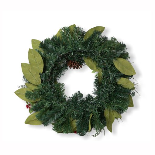 Park Hill Magnolia Leaf and Winter Foliage Wreath - Image 2