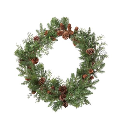 Park Hill Mixed Pine Decorated Grapvine Wreath - Image 3