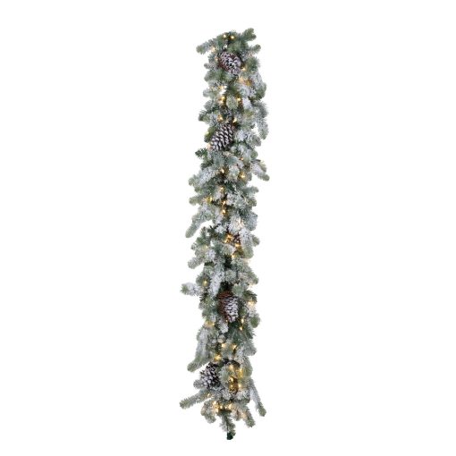 Park Hill Blue Spruce Garland LED with Snow 6' - Image 3