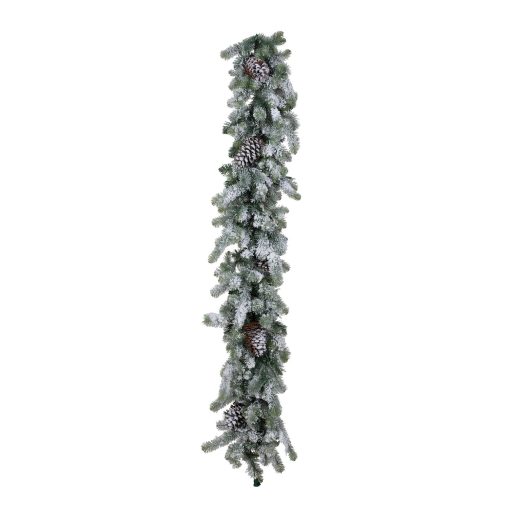 Park Hill Blue Spruce Garland LED with Snow 6' - Image 4