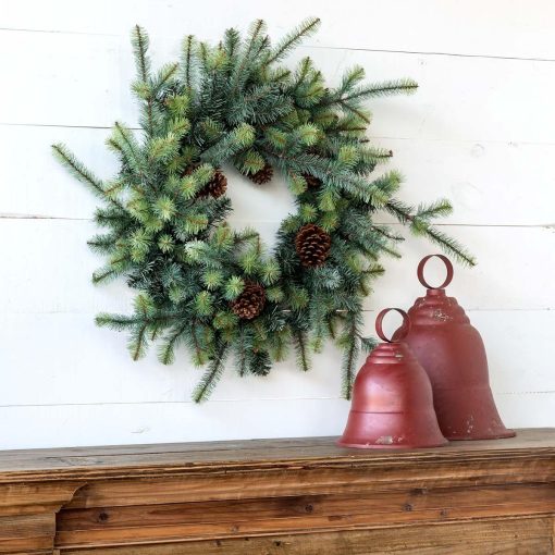 Park Hill Blue Spruce Wreath with LED Lights - Image 3