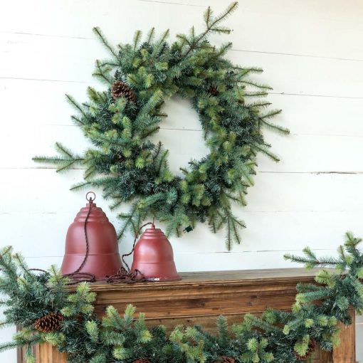 Park Hill Blue Spruce Wreath with LED Lights - Image 5