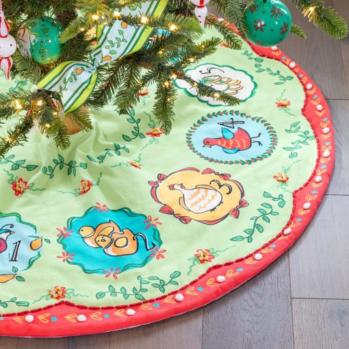 Park Hill 12 Days of Christmas Embroidered Tree Skirt - Image 3