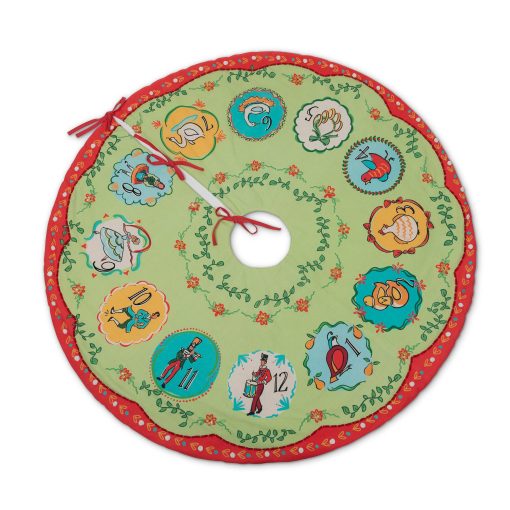 Park Hill 12 Days of Christmas Embroidered Tree Skirt - Image 2