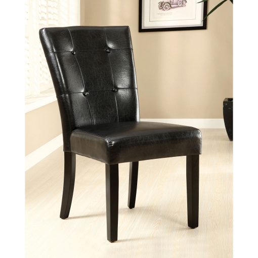 Marion Transitional Solid Wood Black/Espresso Side Chair (2/CTN)