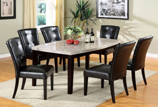 Marion Transitional Solid Wood Ivory/Espresso Oval-Edge Dining Table