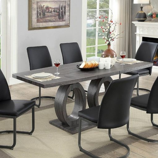 Saskia Contemporary Dark Gray Dining Table