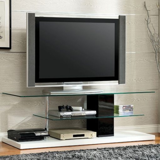 Neapoli Contemporary Black/White 63" TV Console