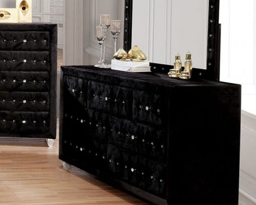 Velvet Black Dressing Table