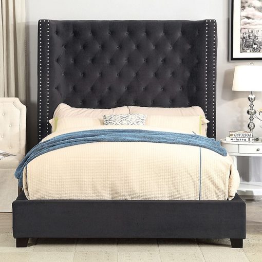 Rosabelle Transitional Wingback Headboard Bed