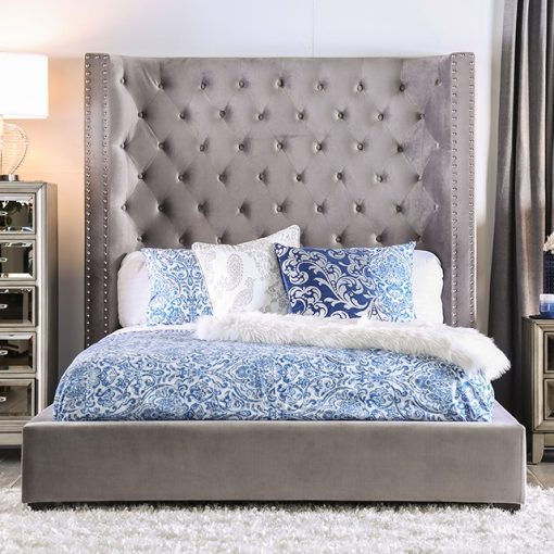 Rosabelle Transitional Wingback Headboard Bed - Image 2