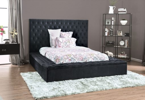 Golati Transitional Solid Wood Upholstered Platform Bed - Image 3