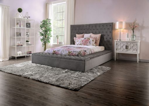 Golati Transitional Solid Wood Upholstered Platform Bed - Image 2