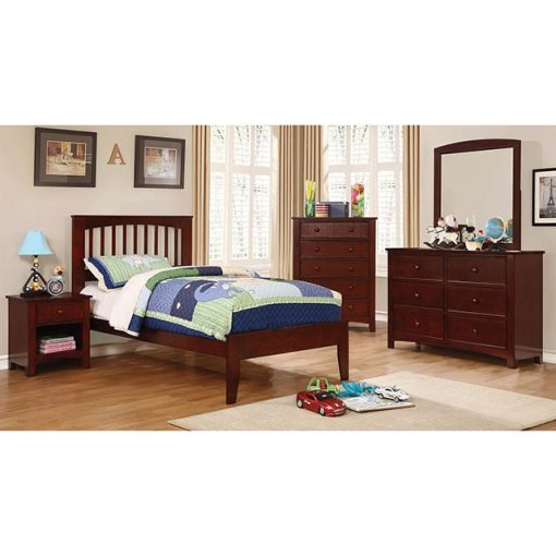 Pine Brook Transitional Cherry 4 Piece Full Bedroom Set