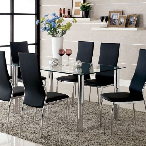 Oahu Contemporary Chrome Dining Table