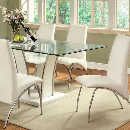 Glenview Contemporary High Gloss Lacquer Coating Dining Table - Image 3