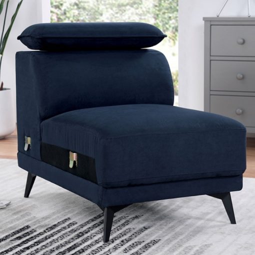 Napanee Contemporary Tight Back Cushions Navy Armless Chair