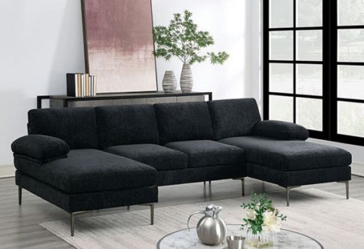 Azariah Contemporary Black Sectional