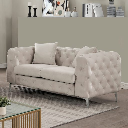 Sapphira Contemporary Button Tufting Loveseat