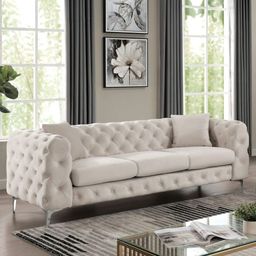 Sapphira Contemporary Button Tufting Sofa