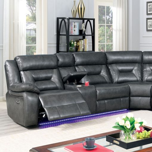 Omeet Transitional Gray L-Shaped Design Sectional