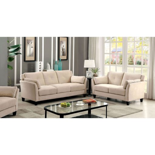 Ysabel Contemporary Tufted Cushions Sofa and Love Seat & Chair