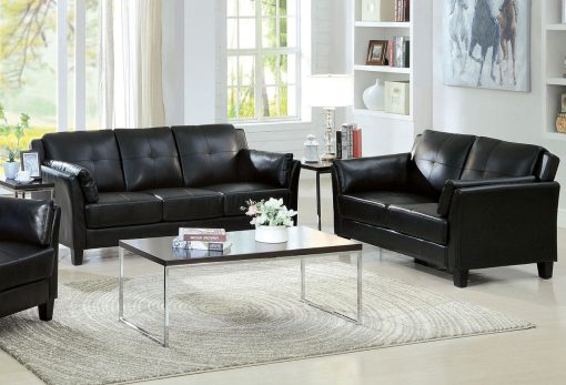 Pierre Contemporary Solid Wood Flared Arms Sofa & Loveseat