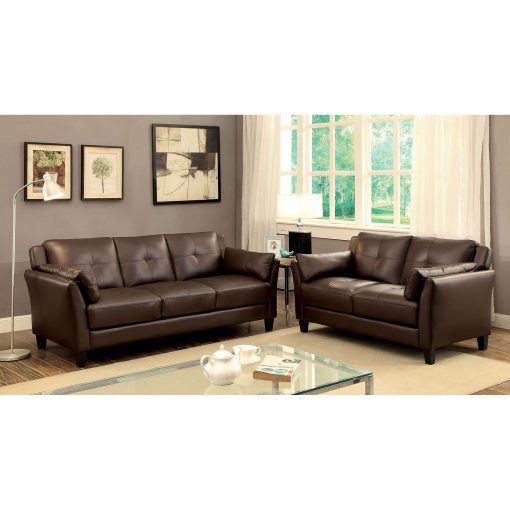 Ysabel Contemporary Tufted Cushions Sofa and Love Seat & Chair - Image 3