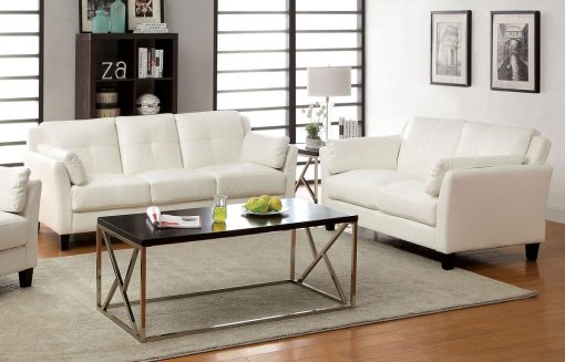 Pierre Contemporary Solid Wood Flared Arms Sofa & Loveseat - Image 2