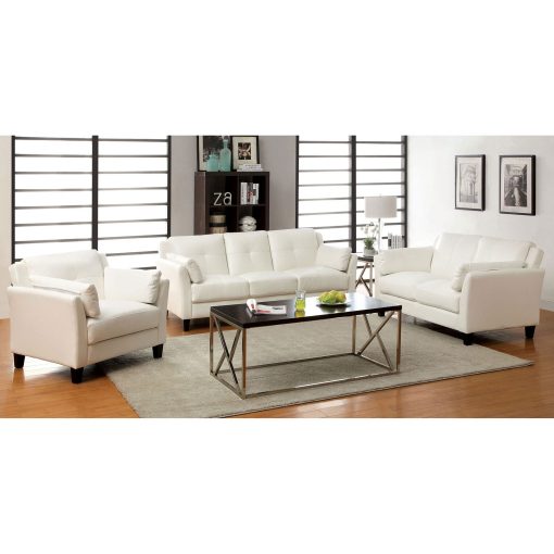 Pierre Contemporary Flared Arms Sofa with Love Seat & Chair - Image 2