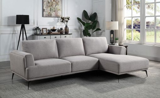 Laufen Right Side Chaise Gray L-shaped Sectional