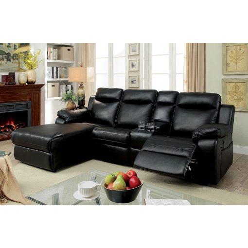 Hardy Transitional Recliners Sectional with Console