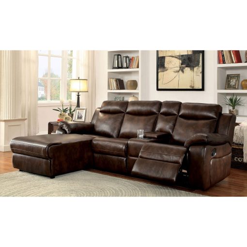 Hardy Transitional Recliners Sectional with Console - Image 2