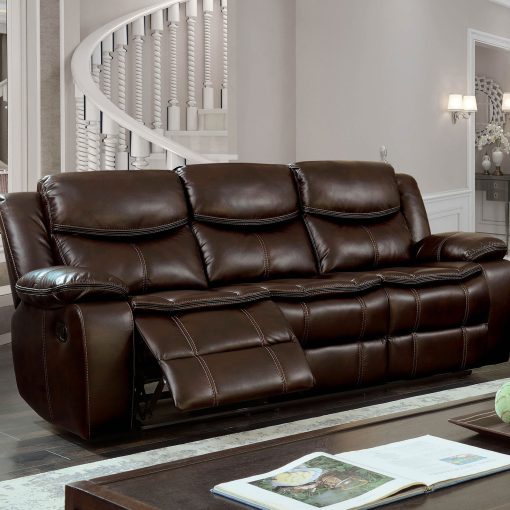 Pollux Transitional Brown Sofa