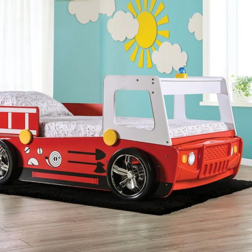 Fierstall Novelty Slat Kit Included Red Twin Bed - Image 2