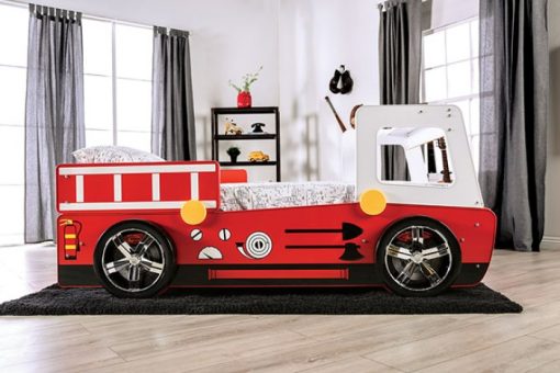 Fierstall Novelty Slat Kit Included Red Twin Bed