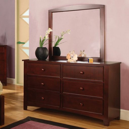 Carus Transitional Solid Wood Cherry 4 Piece Full Bedroom Set - Image 3