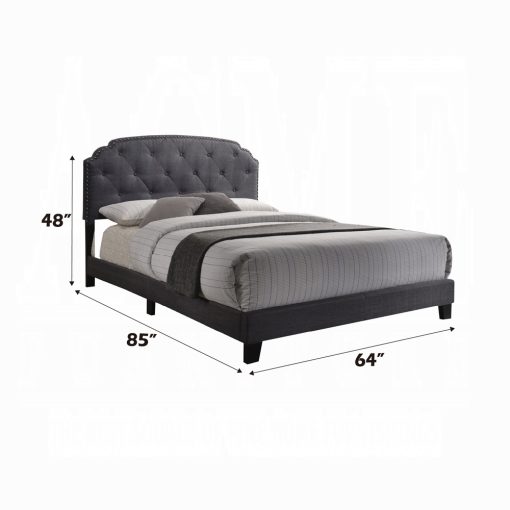 Tradilla Gray Fabric Queen Bed - Image 5