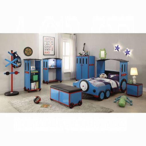 Tobi Blue, Red & Black Twin Bed