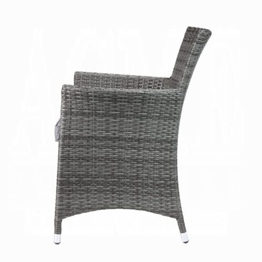 Tashelle Gray Fabric & Gray Wicker 3PC Pack Patio Bistro Set - Image 5