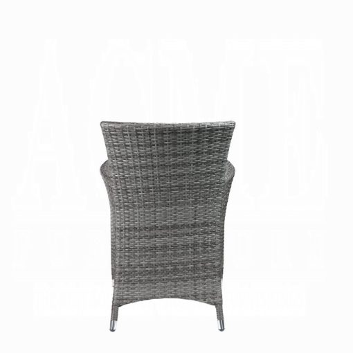 Tashelle Gray Fabric & Gray Wicker 3PC Pack Patio Bistro Set - Image 6