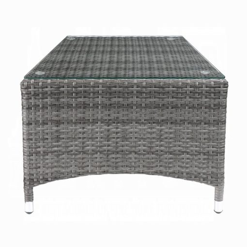 Tashelle Gray Fabric & Gray Wicker 3PC Pack Patio Bistro Set - Image 10