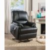 Ixora Recliner with Power Lift & Massage - Black Synthetic Leather