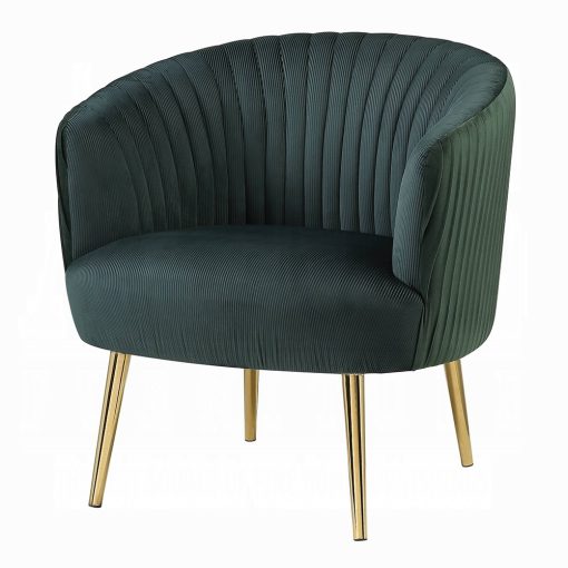 Sigurd Velvet & Gold Accent Chair - Image 2