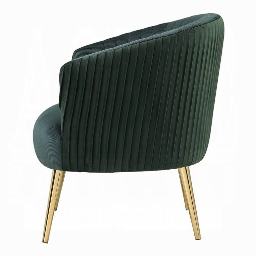 Sigurd Velvet & Gold Accent Chair - Image 4