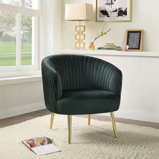 Sigurd Velvet & Gold Accent Chair