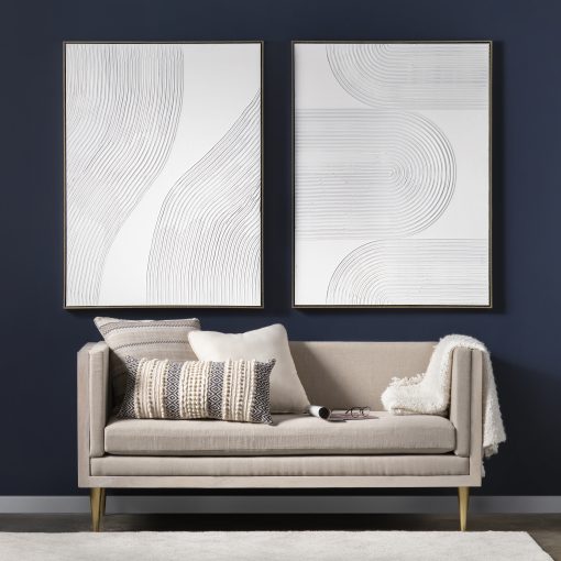 Crestview White Ways Hand Finished Wall Art - Image 4